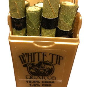 WHITE TIP CIGAR CBD No Tabacco Palm Leaf Display Pack Best